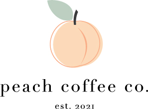 Peach coffee logo